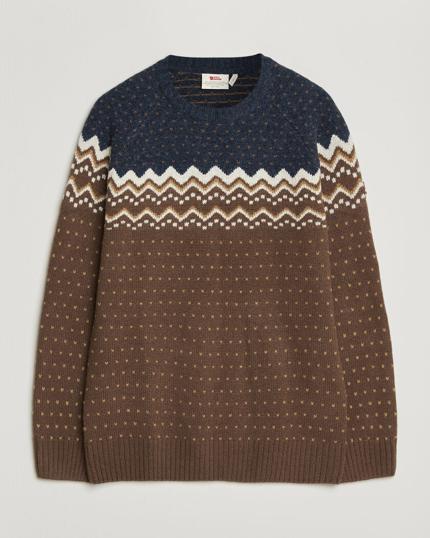 Fjällräven Övik Knit Wool Sweater Dark Oak – Braun
