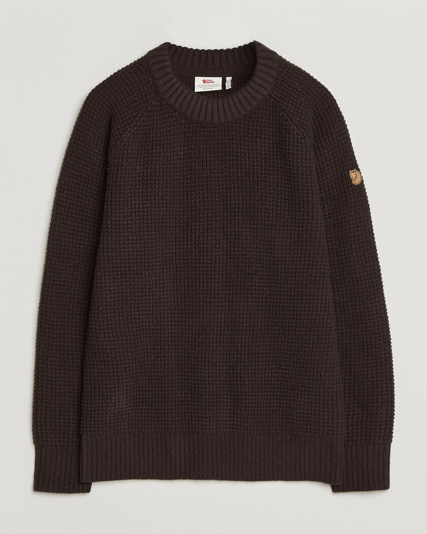 Fjällräven Övik Wool Waffle Knit Black Oak – Braun
