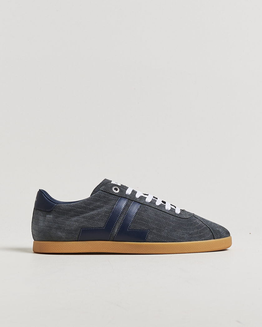 Lanvin Glen Leather Sneakers Grey/Navy – Grau