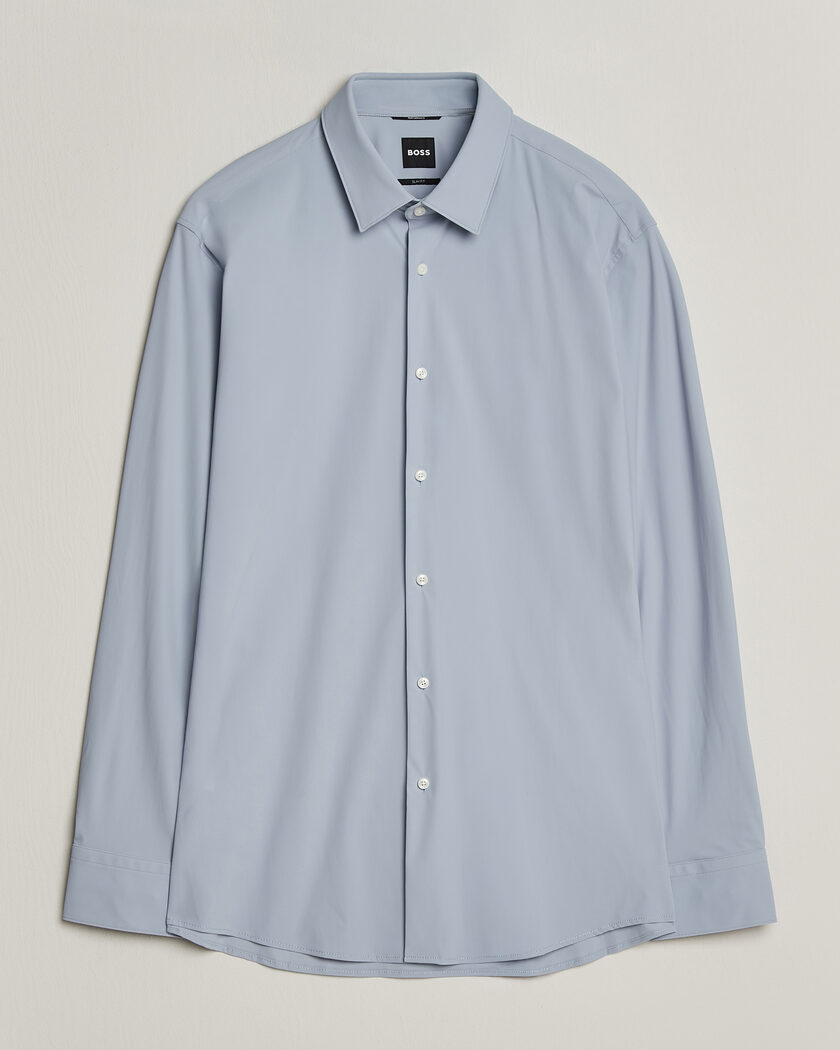 BOSS BLACK Hank 4-Way Stretch Shirt Light Blue – Blau