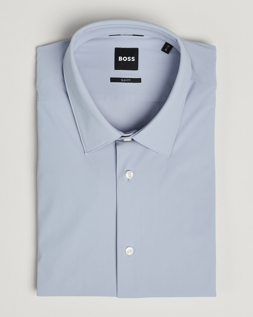 BOSS BLACK Hank 4-Way Stretch Shirt Light Blue – Blau