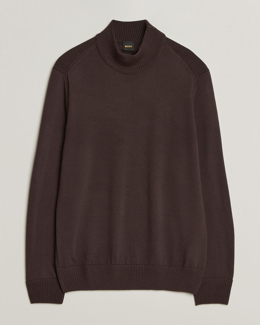 BOSS ORANGE Avac Knitted Turtleneck Dark Brown – Braun