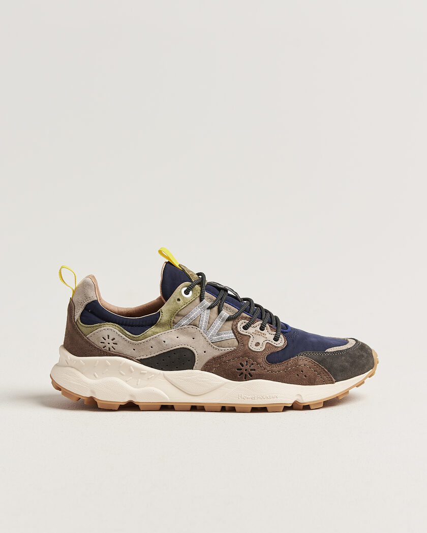 Flower Mountain Yamano 3 Suede/Nylon Sneaker Dark Grey/Brown – Grau