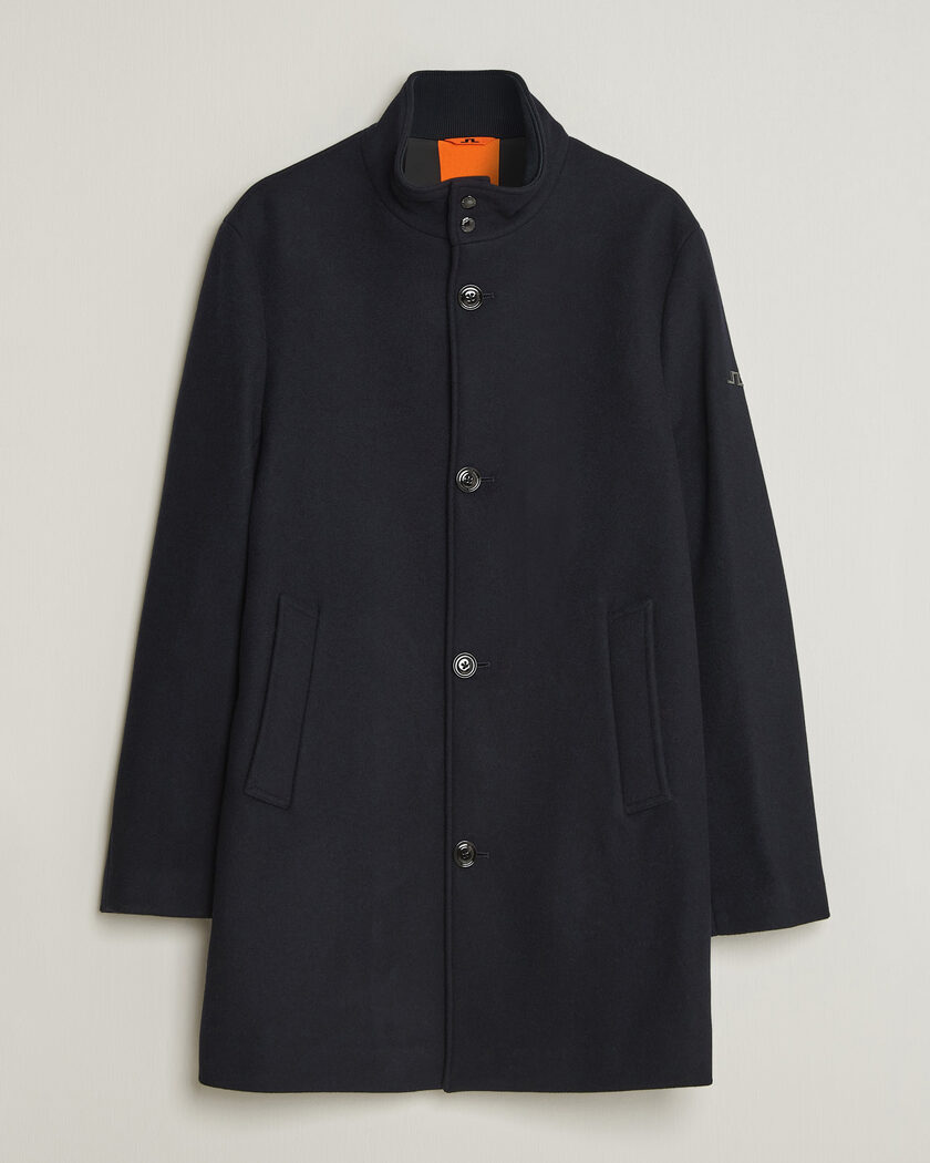 J.Lindeberg Lexon Wool Coat JL Navy – Blau