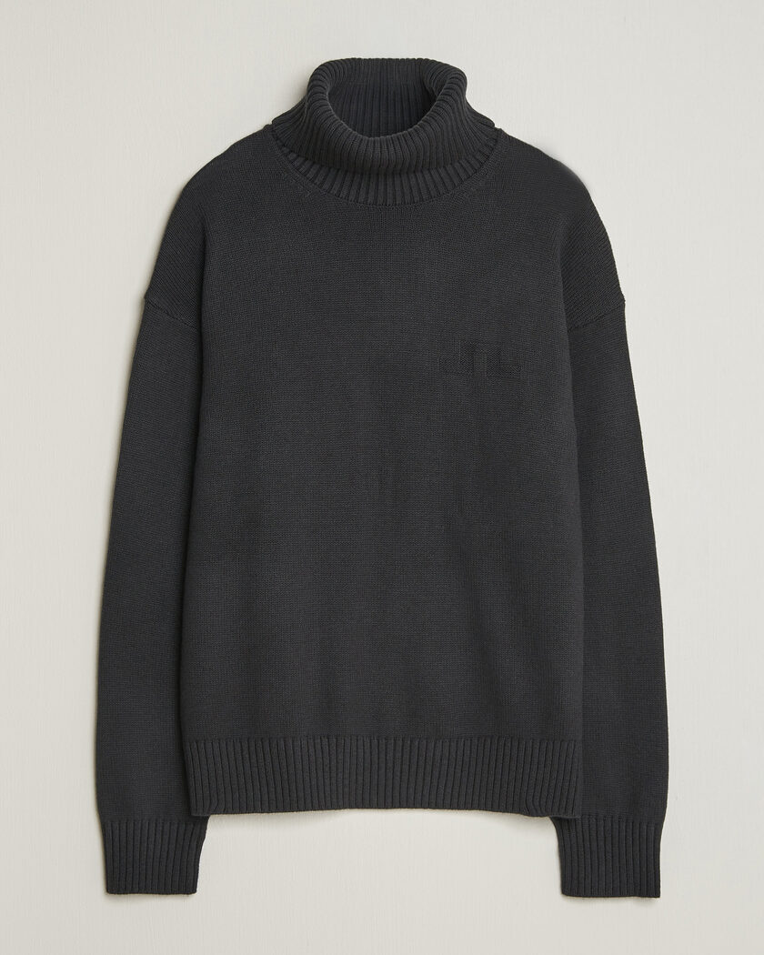 J.Lindeberg Eddy Wool/Cotton Knitted Turtleneck Black – Schwarz