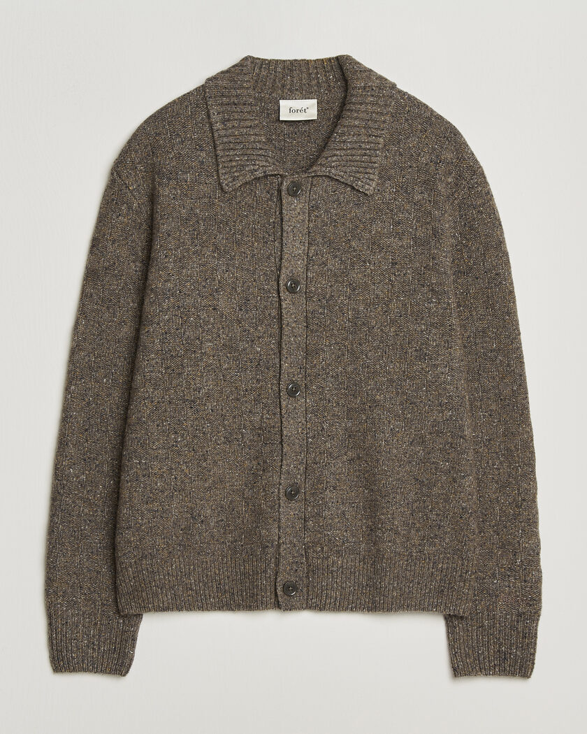 Forét Area Wool Cardigan Jacket Taupe – Braun