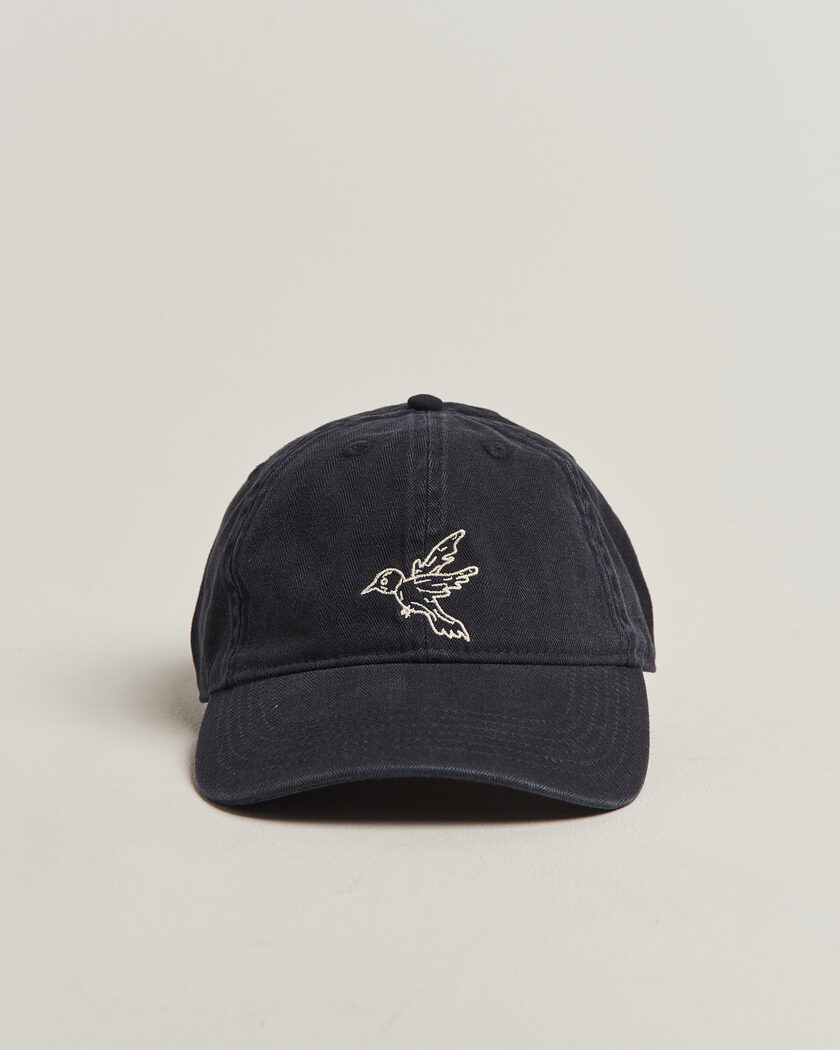 Forét Bird Washed Herringbone Cap Navy – Blau