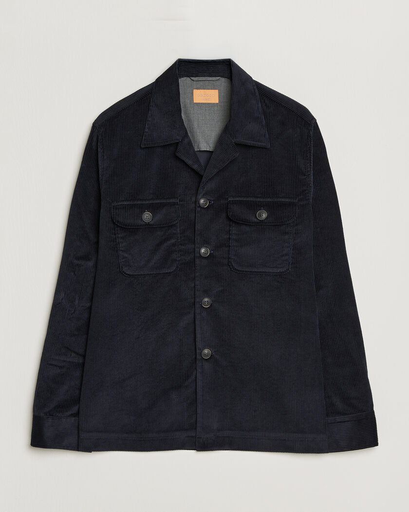 Grigio Corduroy Overshirt Navy – Blau