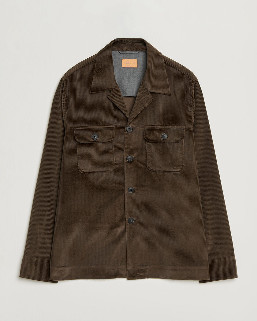 Grigio Corduroy Overshirt Dark Brown – Braun
