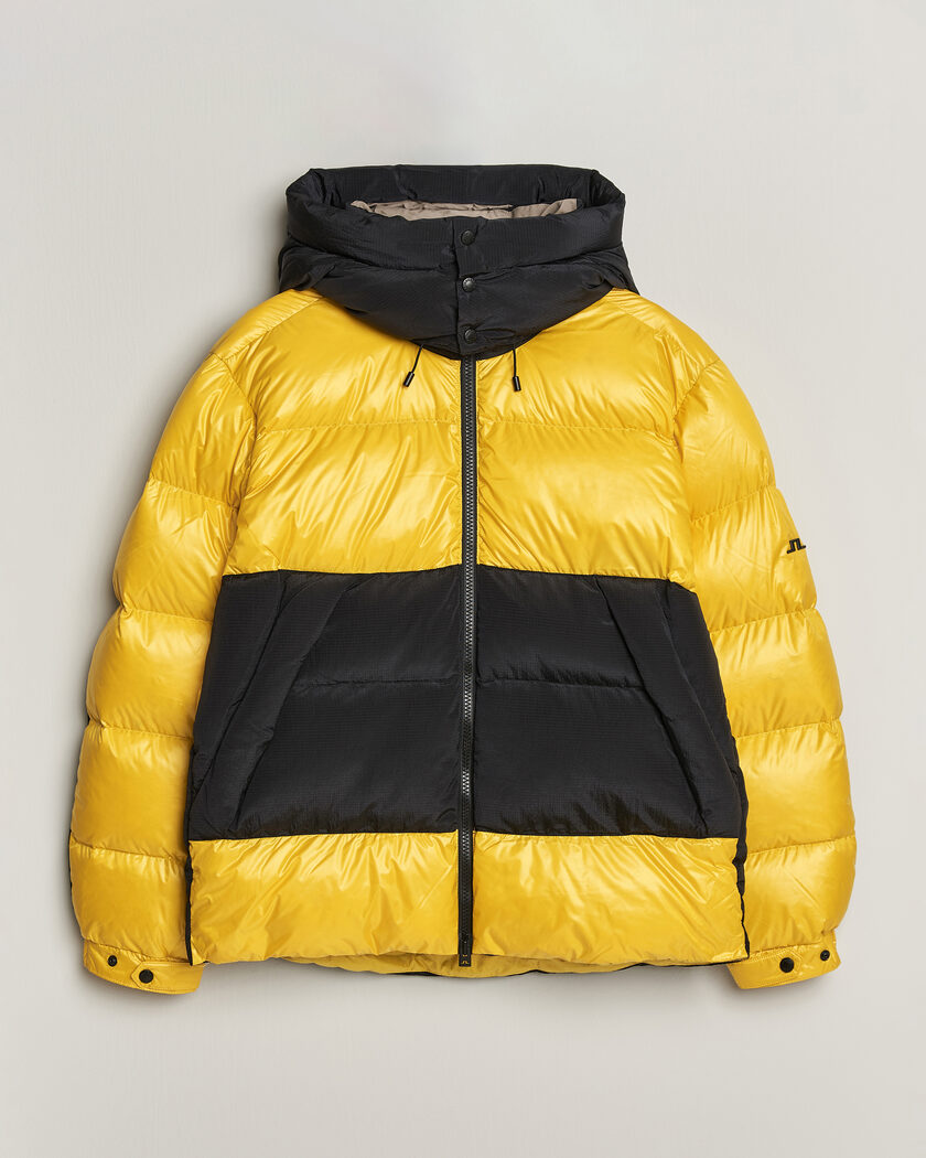 J.Lindeberg Creek Block Hooded Down Jacket Bumblebee – Blau