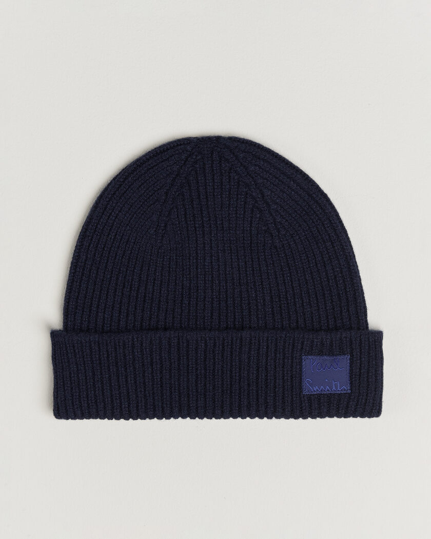 Paul Smith Cashmere Beanie Navy – Blau