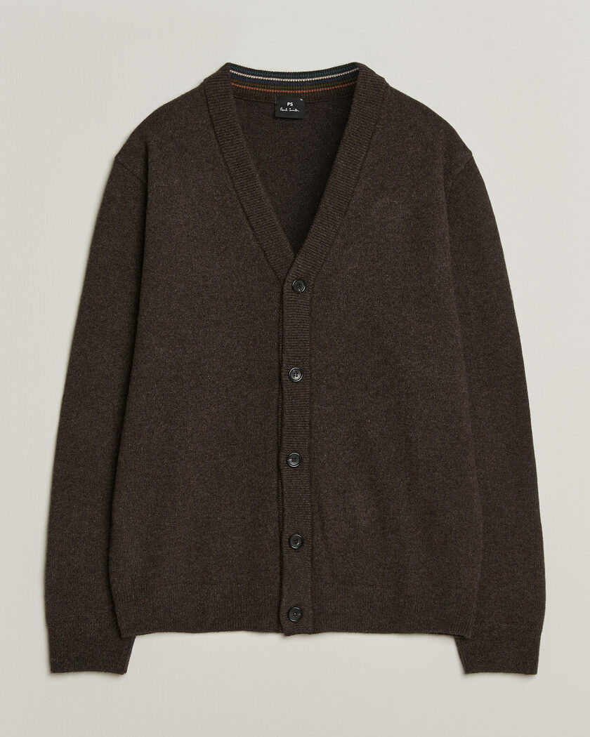 PS Paul Smith Wool Knitted Cardigan Brown – Braun