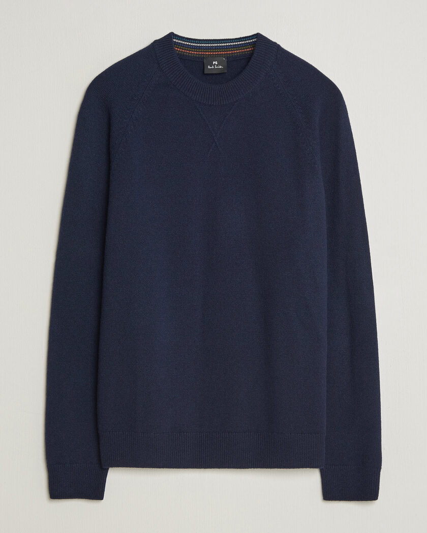 PS Paul Smith Wool Knitted Sweater Navy – Blau