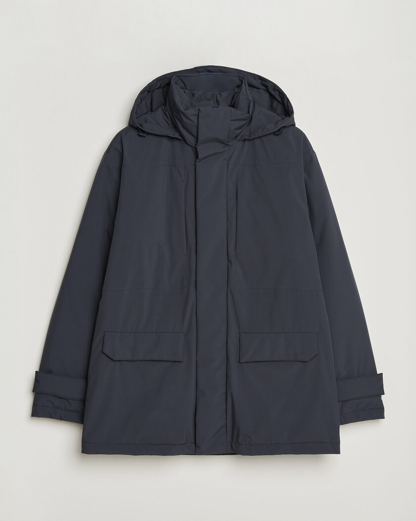 Herno Waterproof Down Coat Navy – Blau
