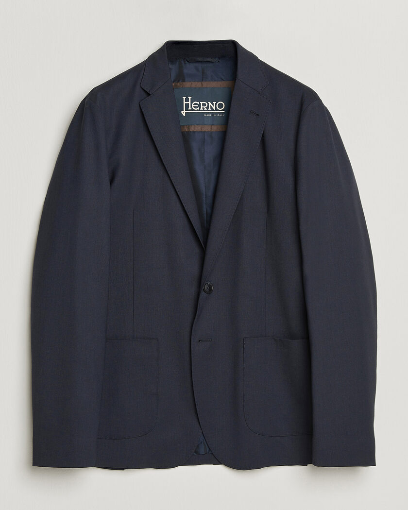 Herno Wool Blazer Navy – Blau