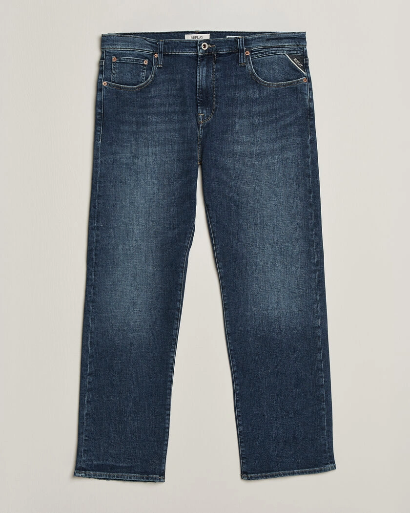 Replay Aideen Straight Fit Jeans Medium Blue – Blau