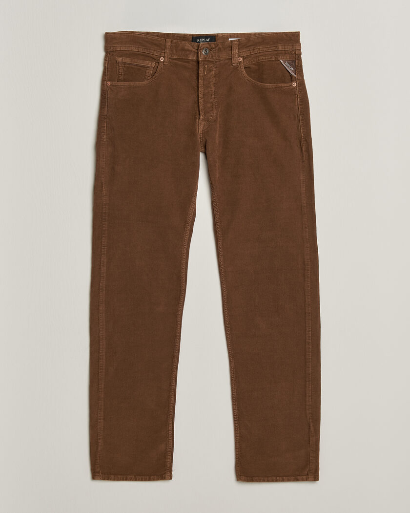 Replay Grover Corduroy 5-Pocket Pants Toffee Brown – Braun