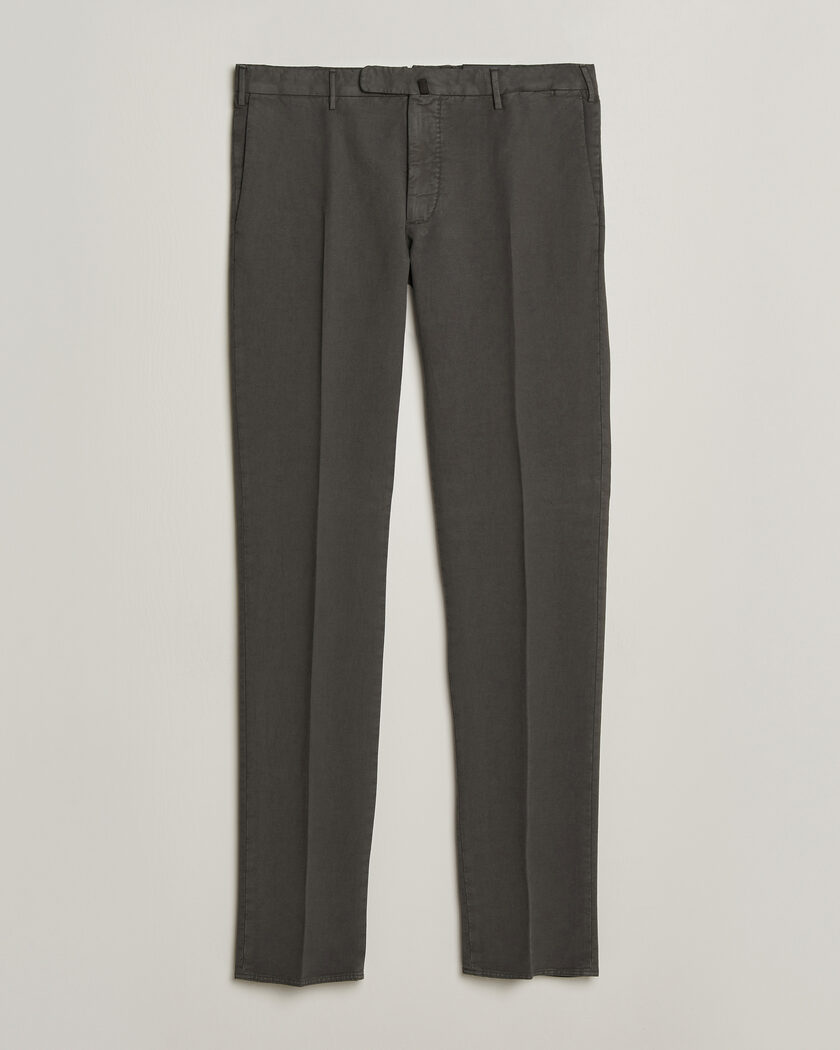 Incotex Slim Fit Soft Cotton Stretch Chinos Dark Grey – Grau