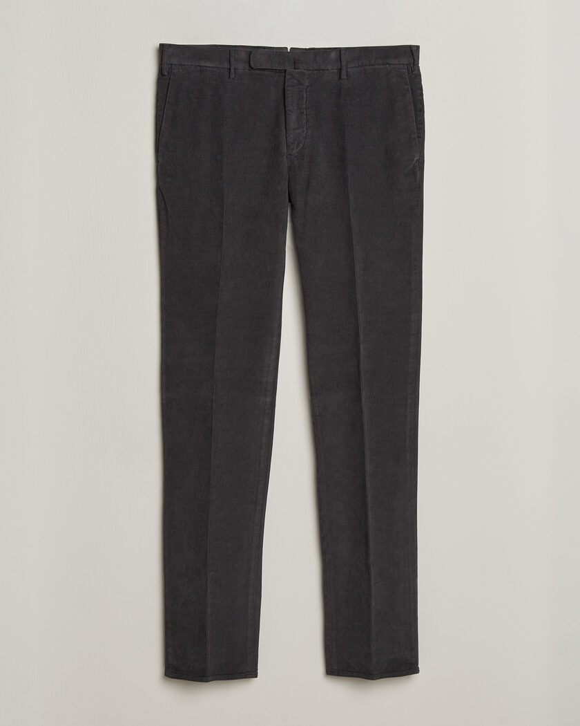 Incotex Slim Fit Baby Corduroy Trousers Dark Grey – Grau