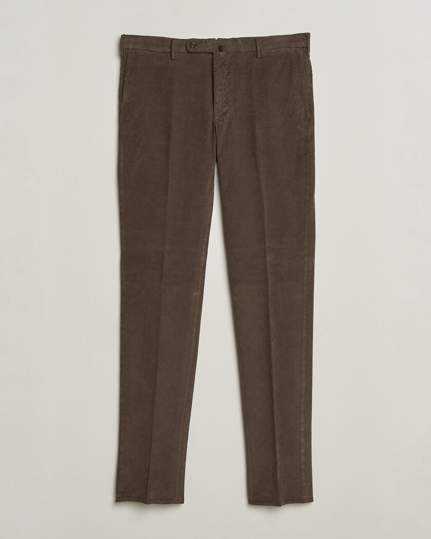 Incotex Regular Fit Baby Corduroy Trousers Taupe – Braun