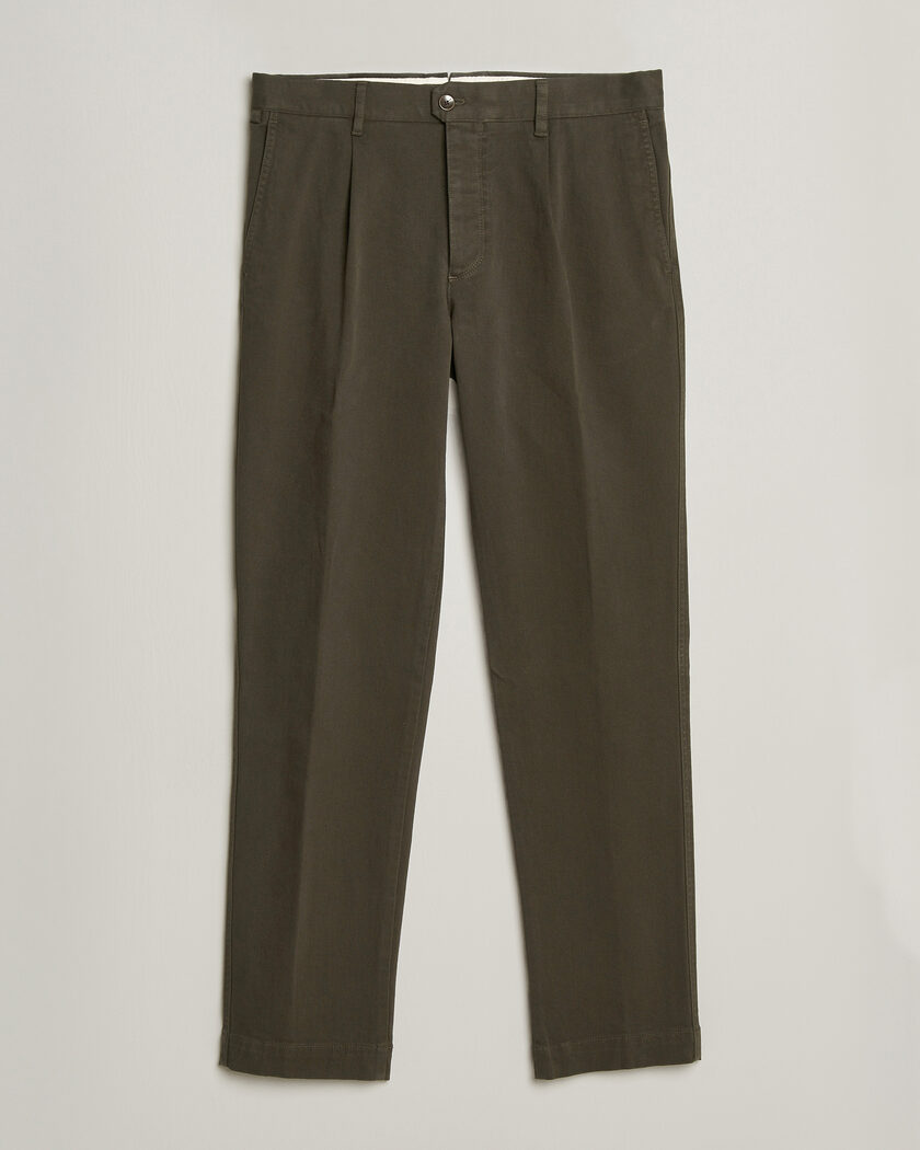 Incotex Regular Fit Cover Chinos Dark Green – Grün