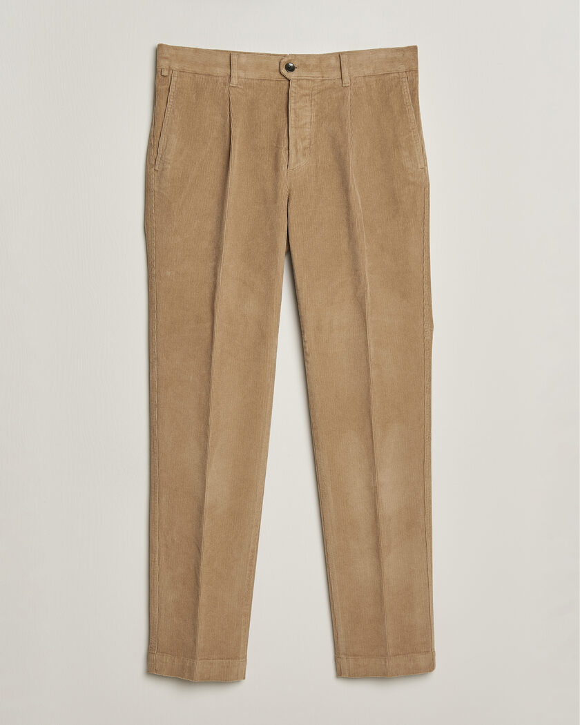 Incotex Regular Fit Washed Corduroy Slacks Khaki – Beige