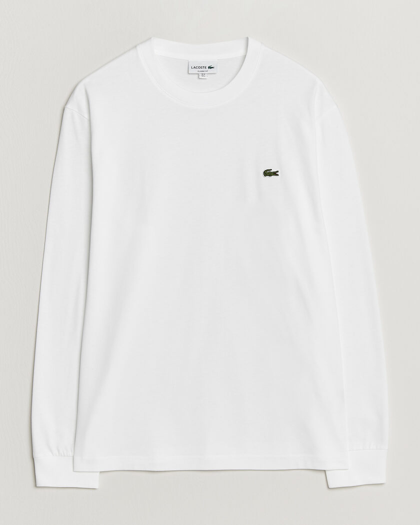 Lacoste Crew Neck Long Sleeve T-Shirt White – Weiß