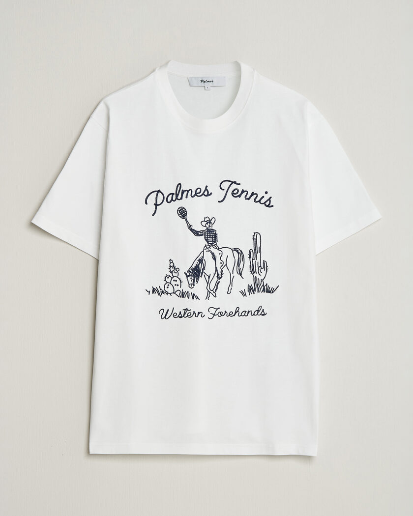 Palmes Western T-Shirt White – Weiß
