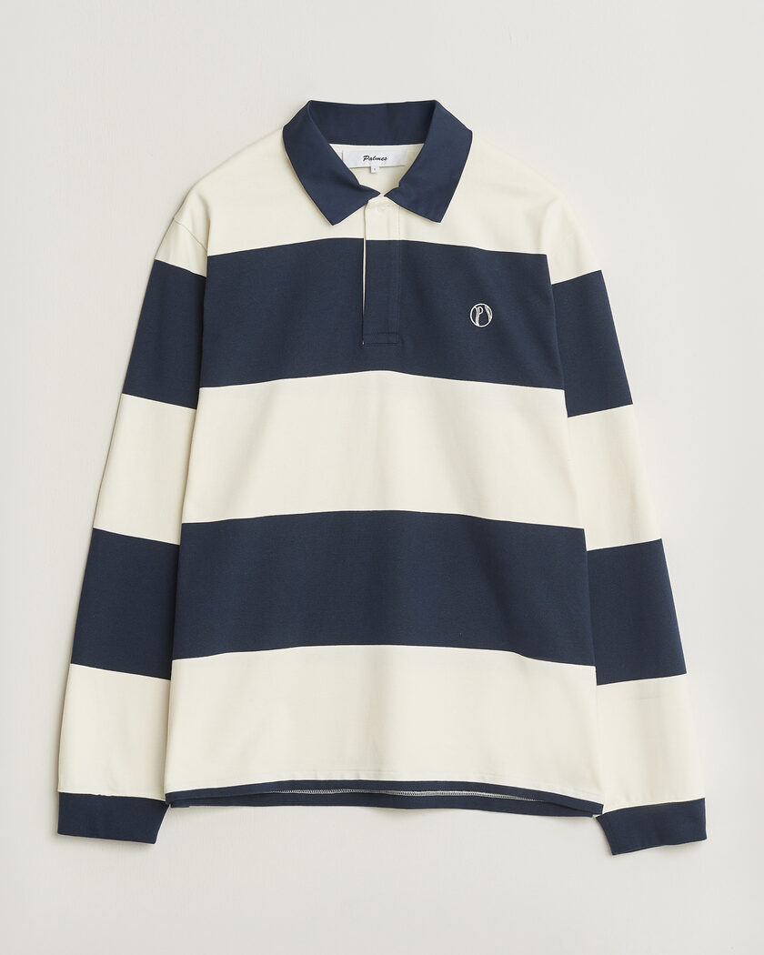 Palmes Ball Rugby Shirt Navy Stripe – Blau