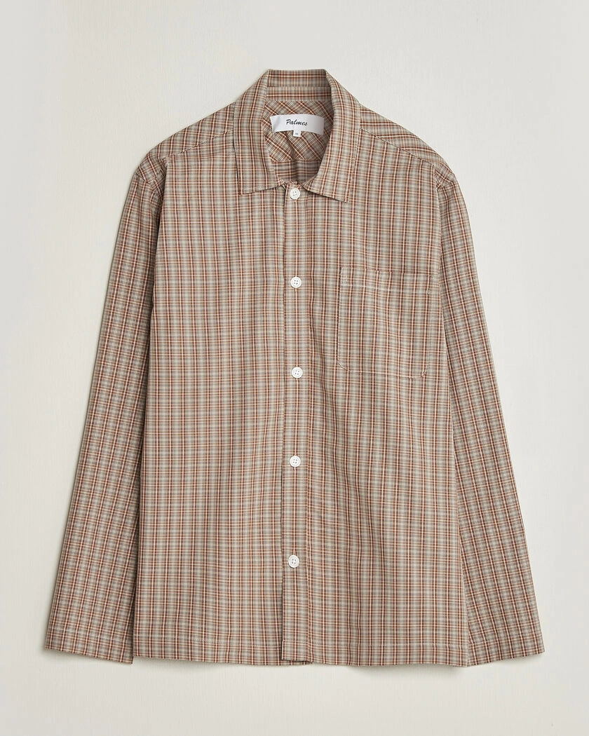 Palmes Fault Shirt Brown Check – Braun