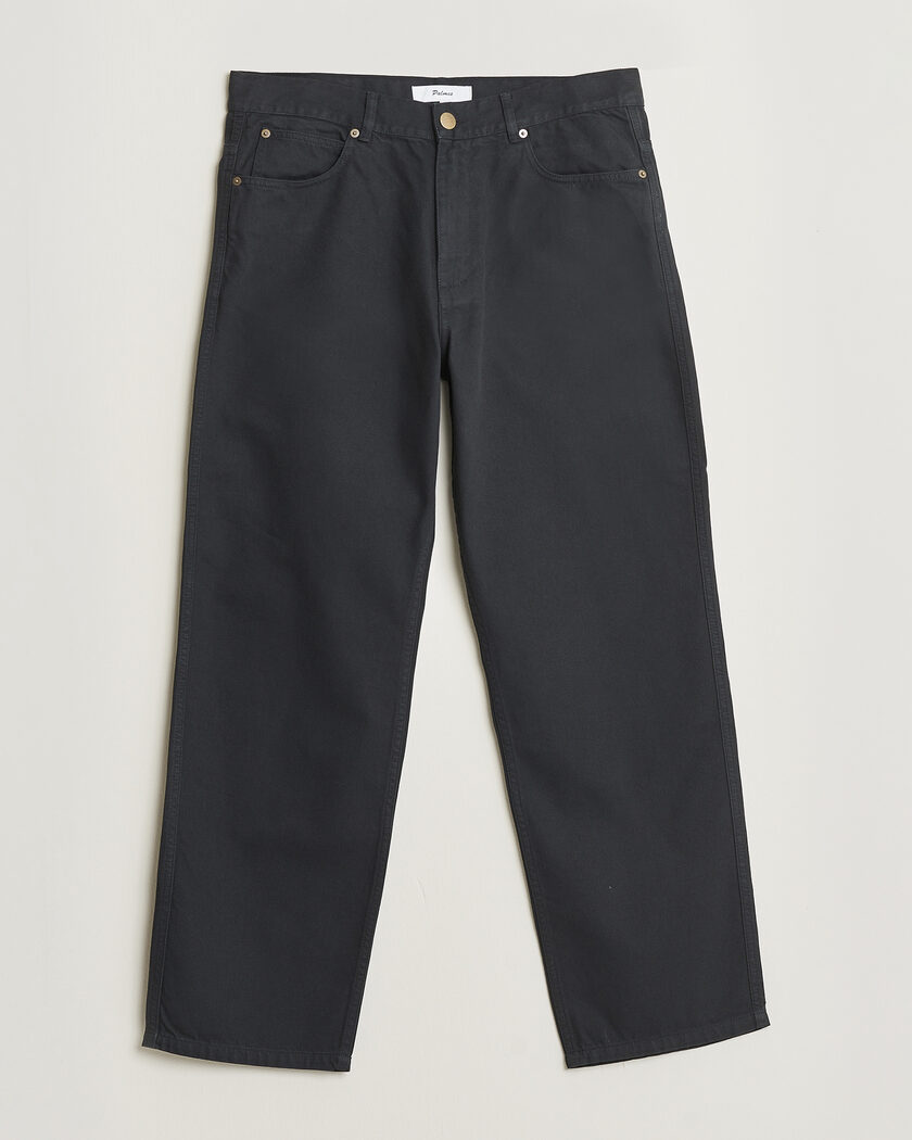 Palmes Coarse Trousers Black – Schwarz