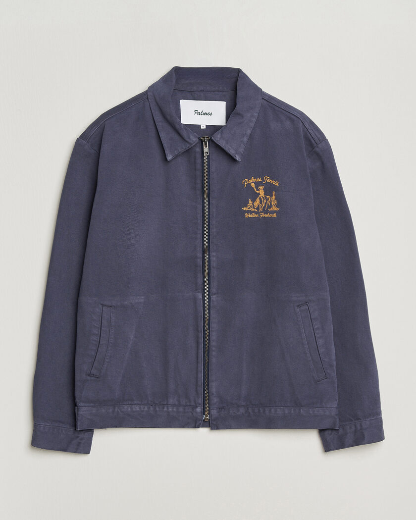 Palmes Western Zip Jacket Navy – Blau