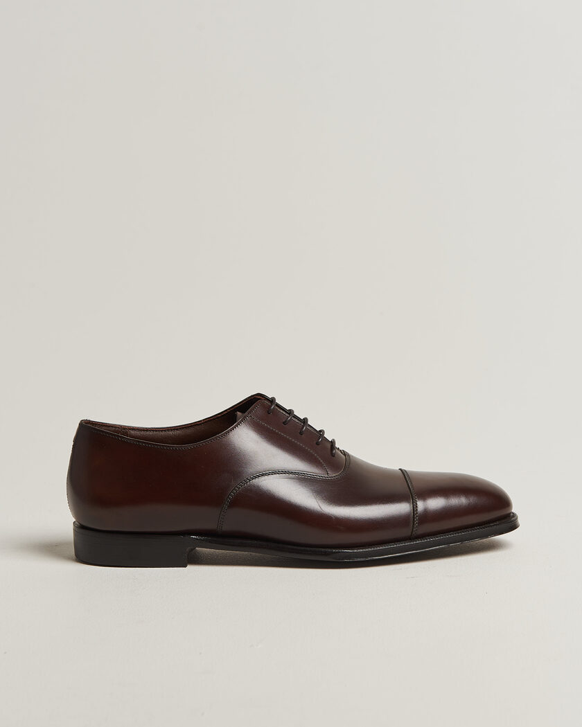 Crockett & Jones Audley Handgrade Oxford Dark Brown Antique Calf – Braun