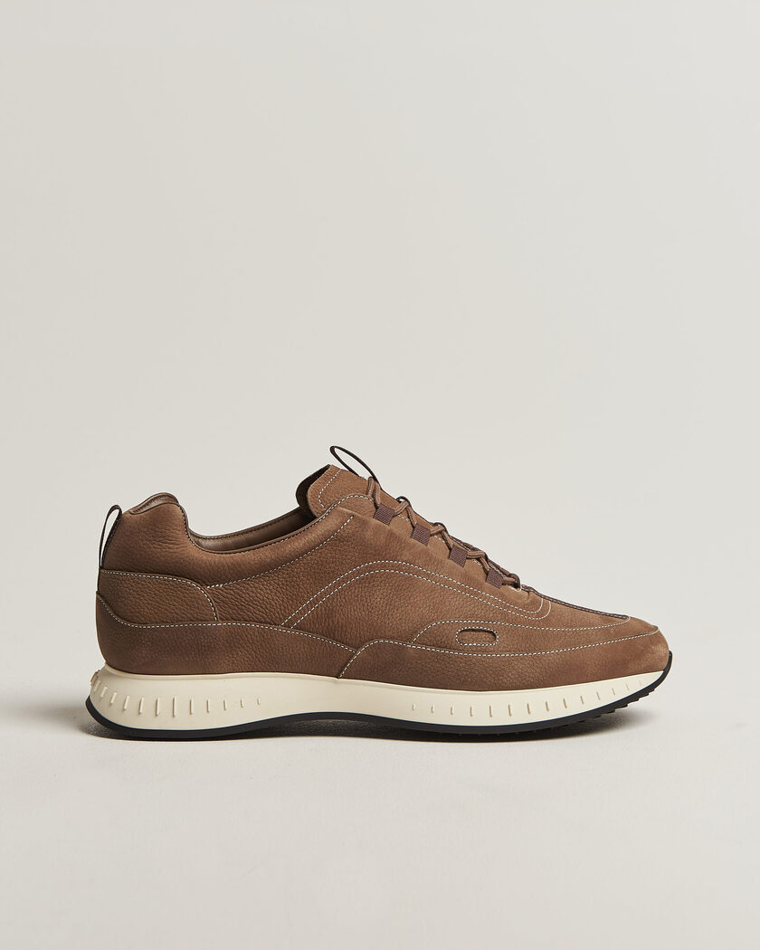John Lobb Stream Running Sneakers Moka Nubuck – Braun