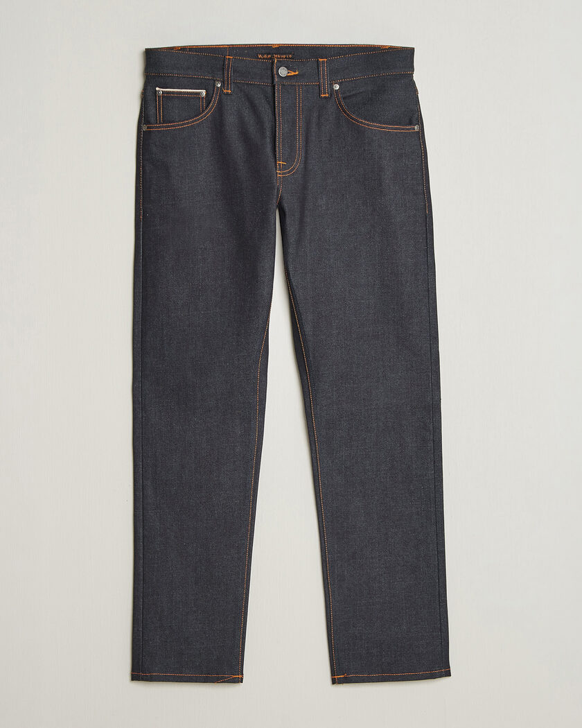 Nudie Jeans Solid Ollie Jeans Dry Japan Selvage – Blau