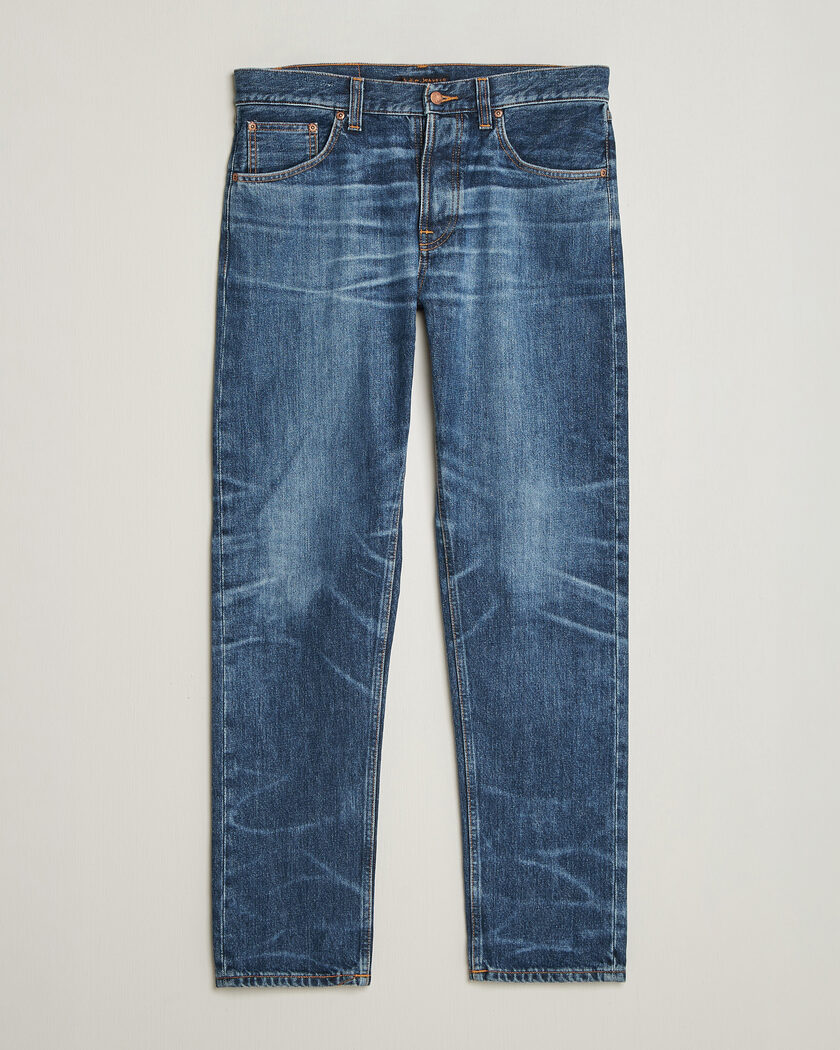 Nudie Jeans Steady Eddie II Jeans Twisted Tracks – Blau
