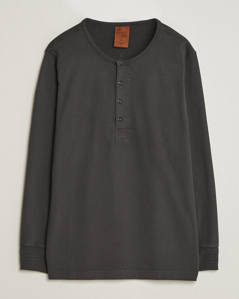 Nudie Jeans Long Sleeved Henley Antracite – Grau