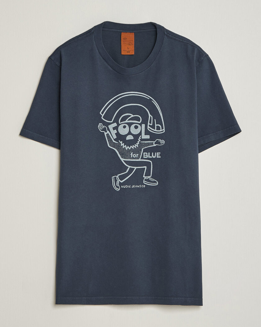Nudie Jeans Roy Jeanjuggler T-Shirt Dark Blue – Blau
