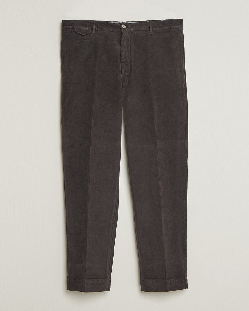 Santaniello Corduroy Trousers Dark Grey – Grau