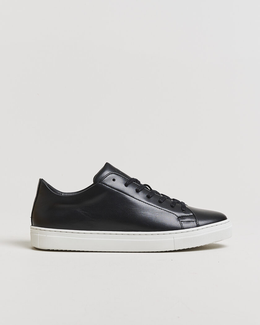 LES DEUX Signature Leather Sneaker Black – Schwarz