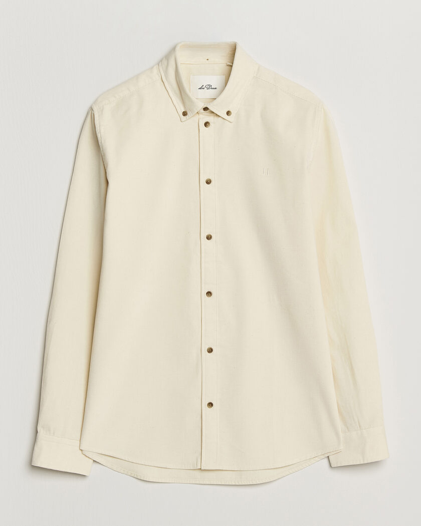 LES DEUX Pinwale Corduroy Shirt Ivory – Weiß