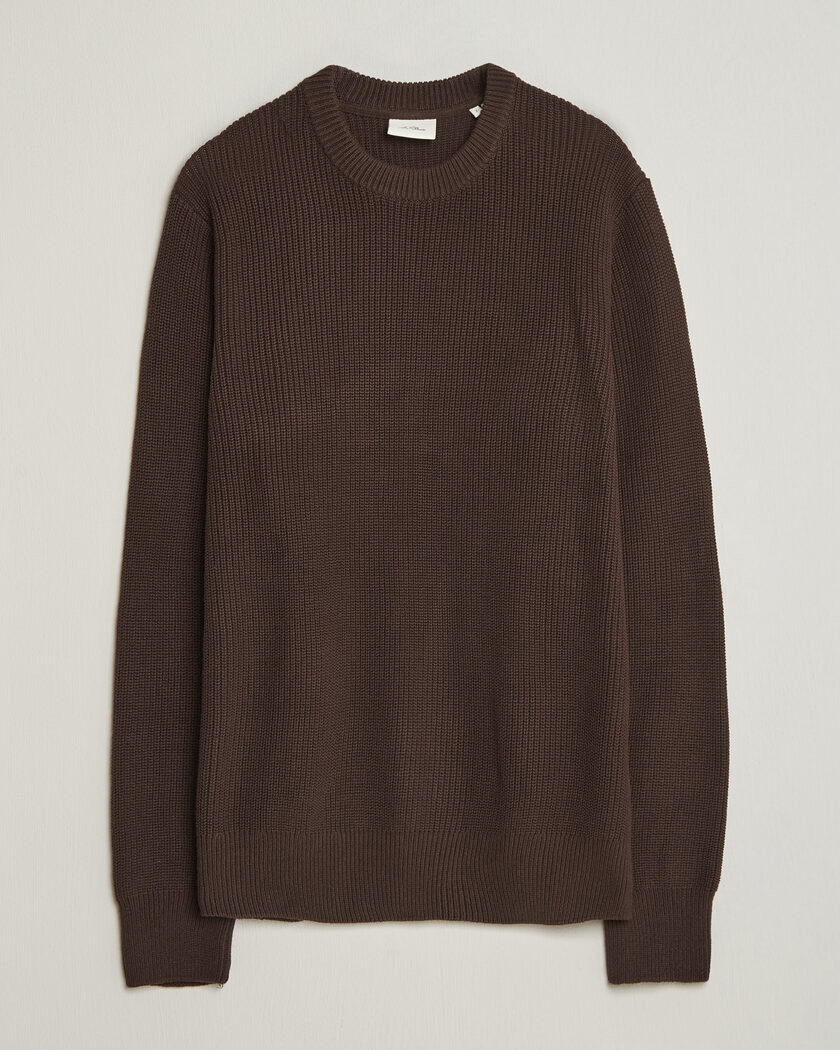 LES DEUX Rib Crewneck Knit Molé Brown – Braun