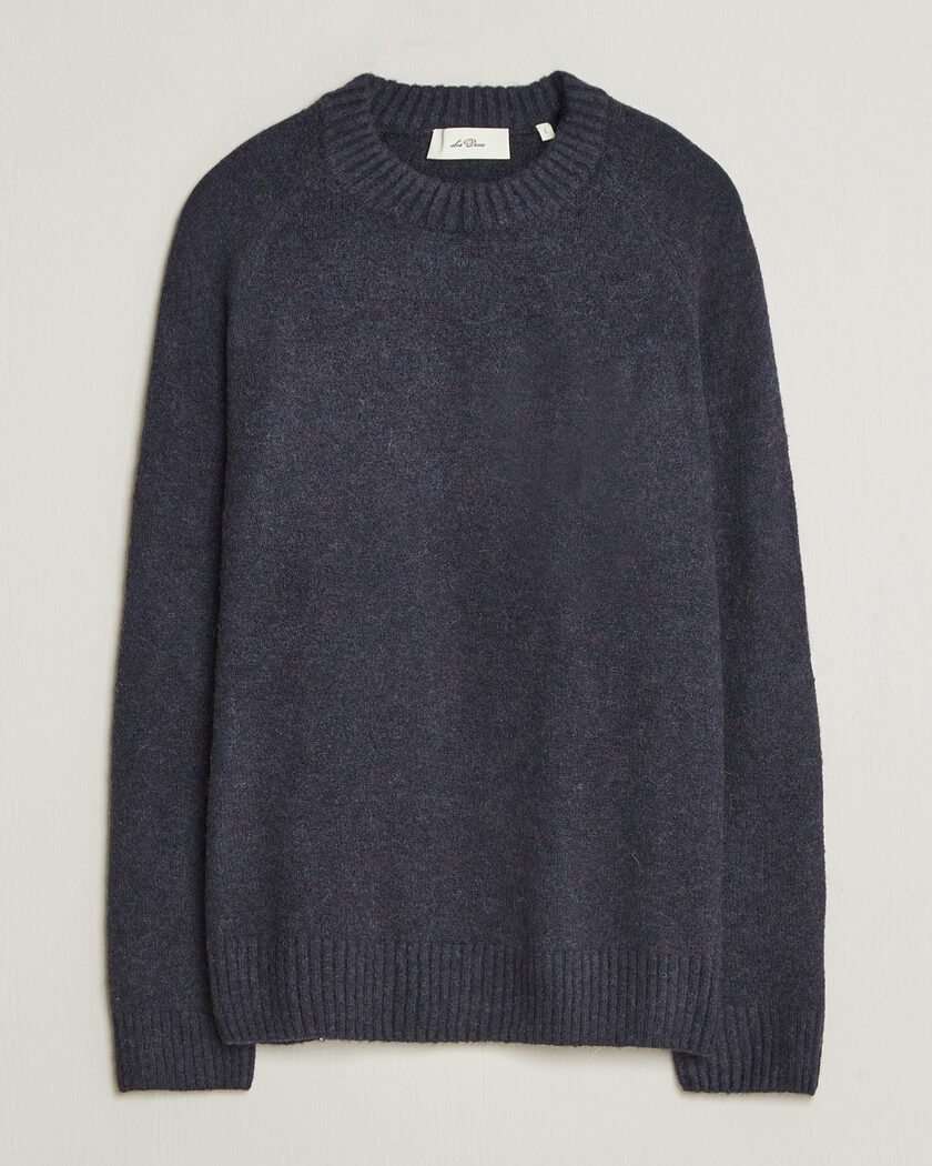 LES DEUX Soft Roundneck Knit Dark Navy – Blau