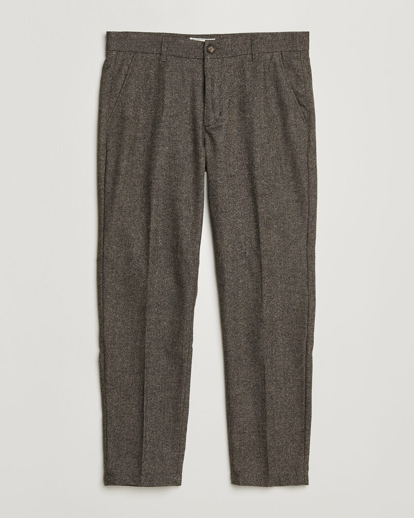 LES DEUX Wool Melange Reg Suit Pants Caribou – Braun