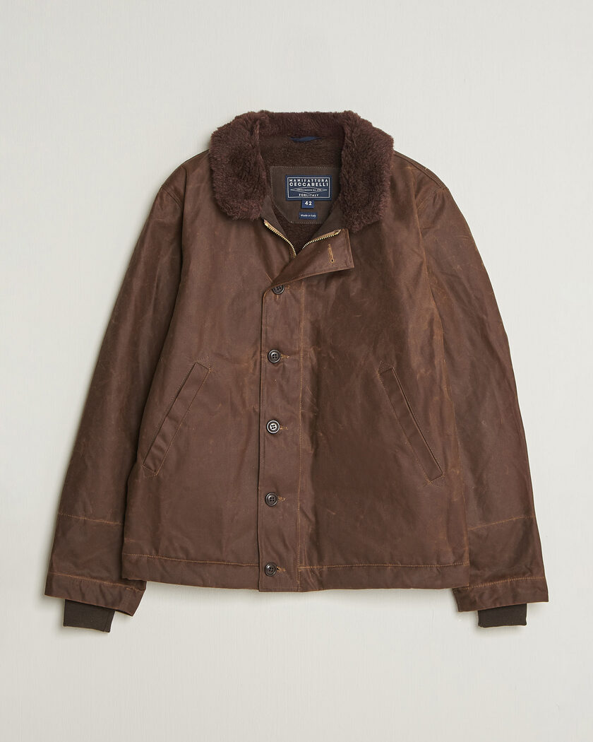 Manifattura Ceccarelli Deck Jacket Dark Tan – Braun