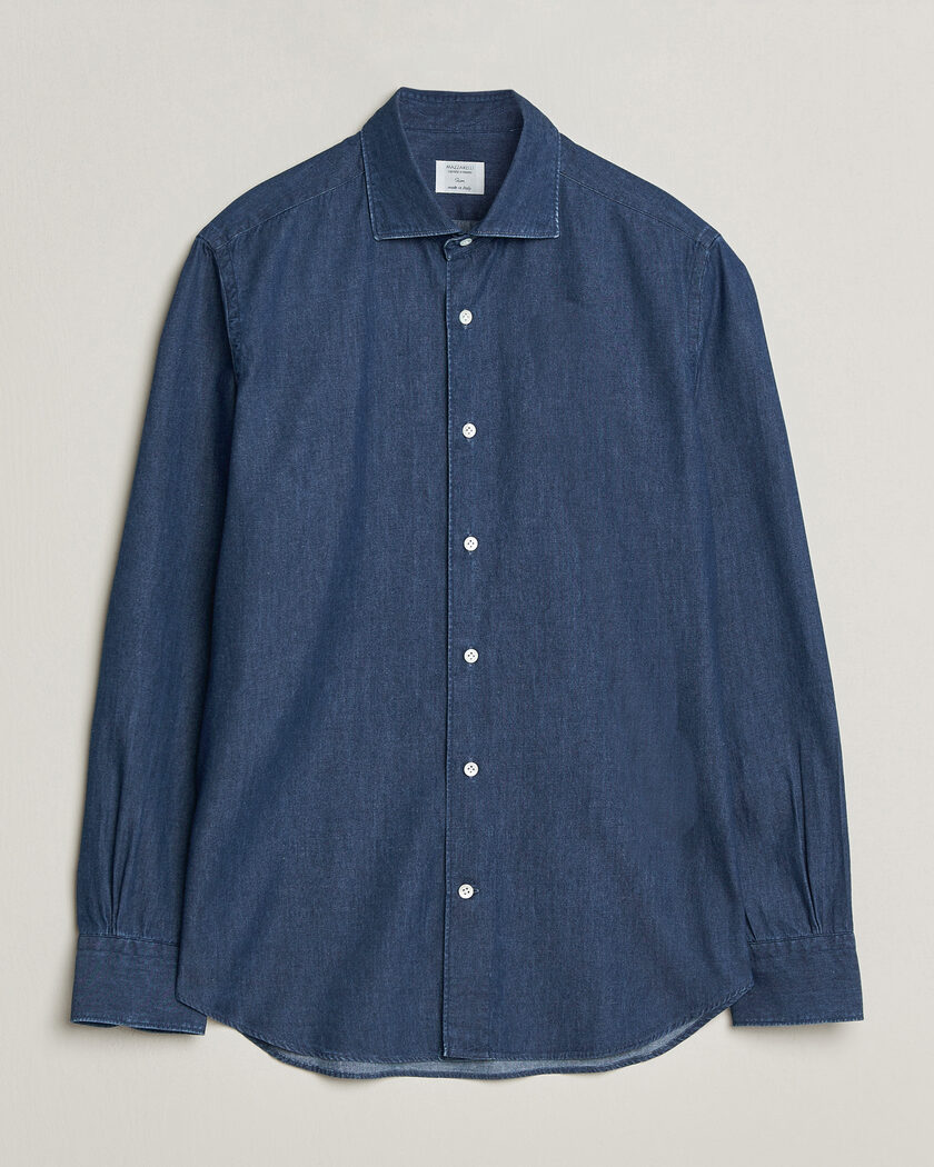 Mazzarelli Soft Denim Shirt Blue Wash – Blau