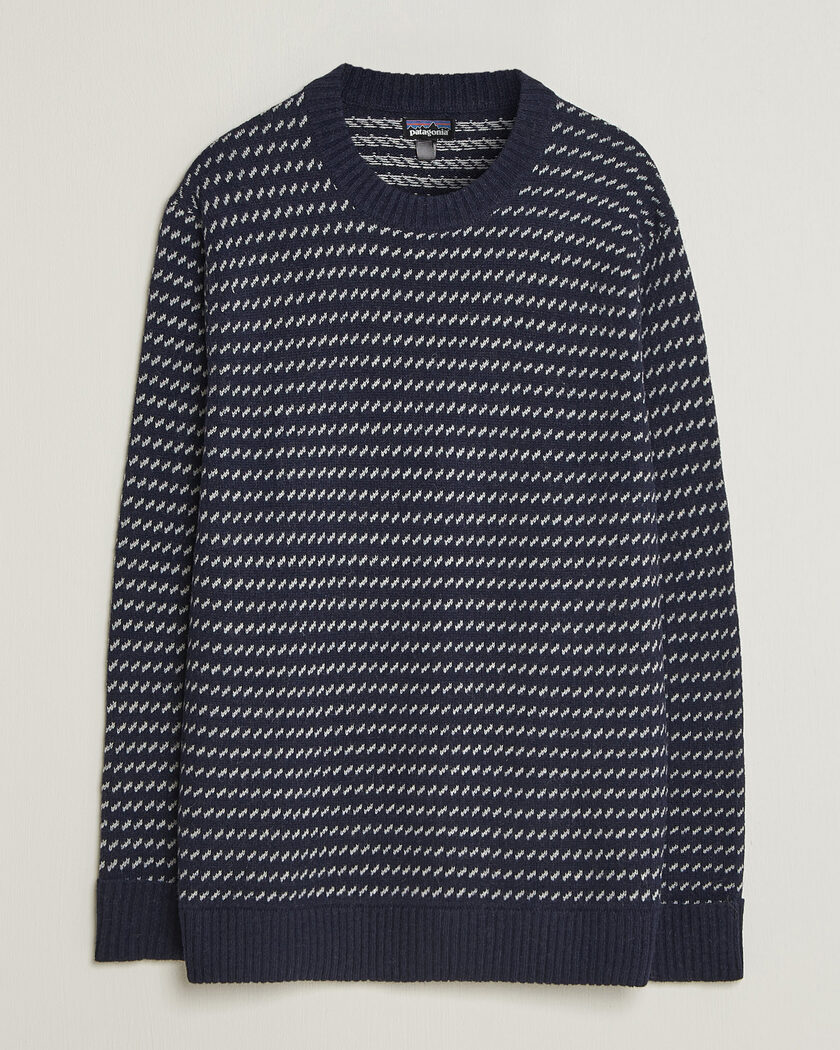 Patagonia Recycled Wool Blend Sweater Classic Navy – Blau