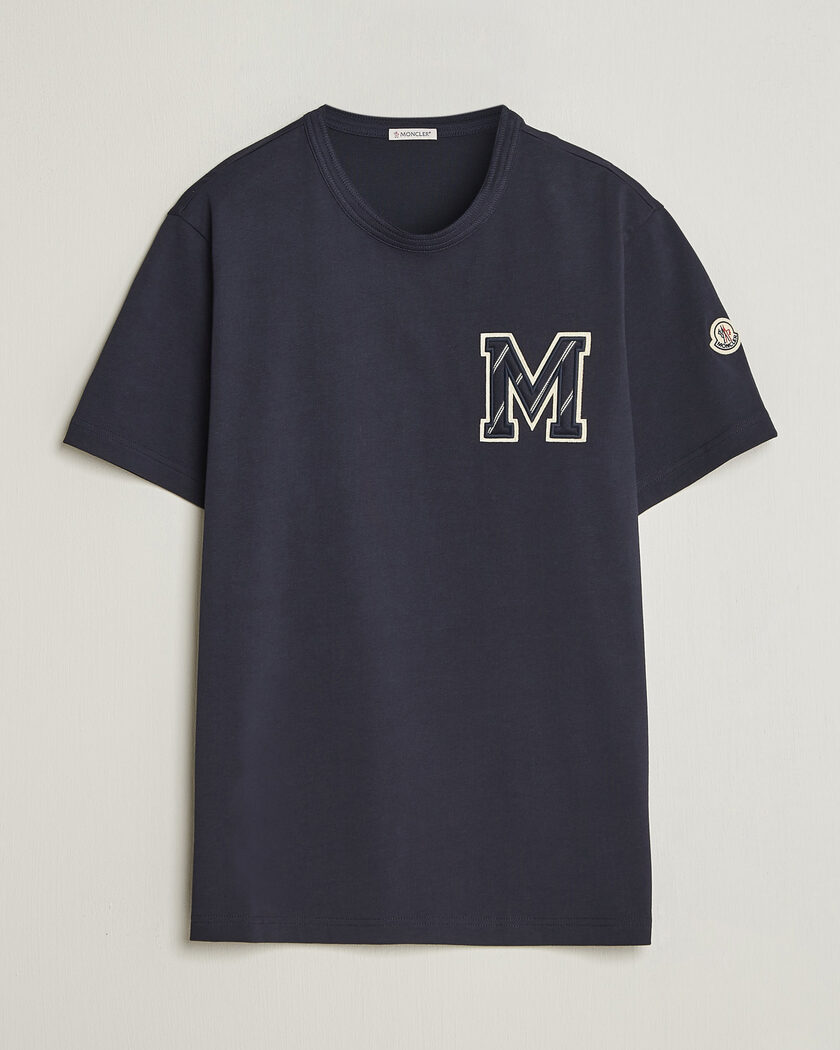 Moncler Varsity Logo T-Shirt Navy – Blau