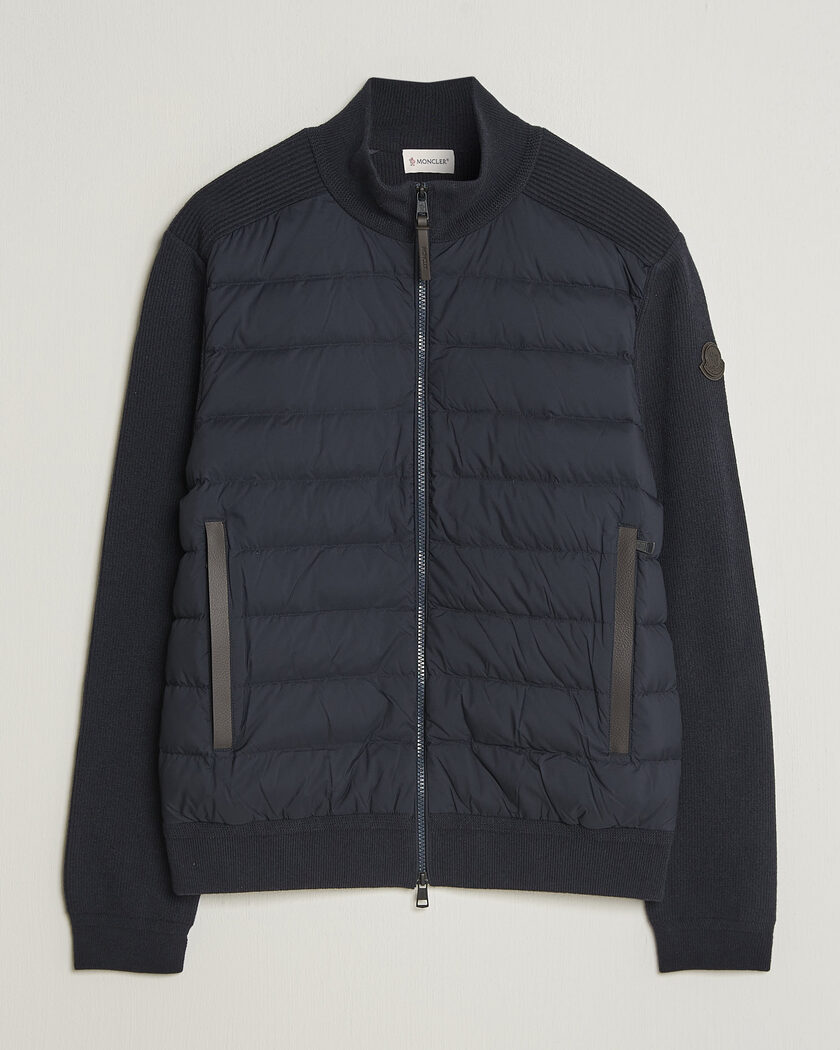 Moncler Wool/Cashmere Hybrid Jacket Navy – Blau