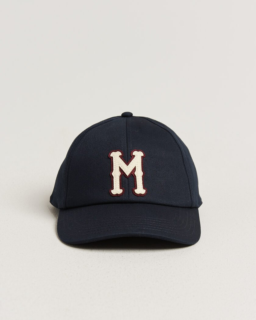 Moncler College Logo Baseball Cap Navy – Blau